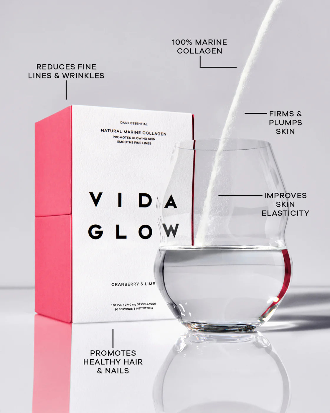 Vida Glow Cranberry & Lime Marine Collagen